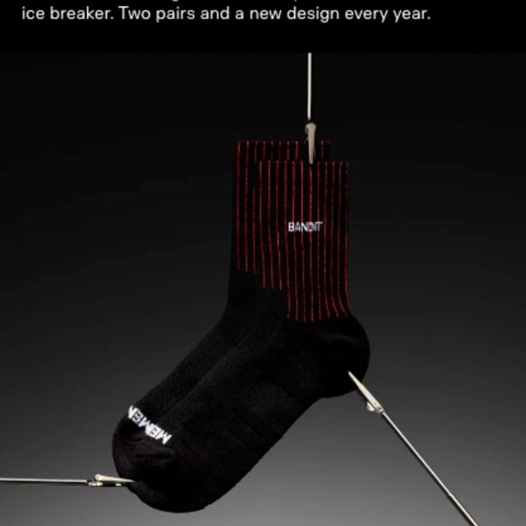 NWT *FIRM* PRICE Bandit Member Socks 2025 (2 Pack) × 1 XS/S / Black - Picture 1 of 3